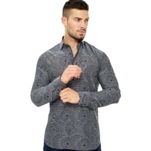 Maceoo Momentum Flavour Black Tribal Fitted Luxury Sport Shirt - Sz L/XL